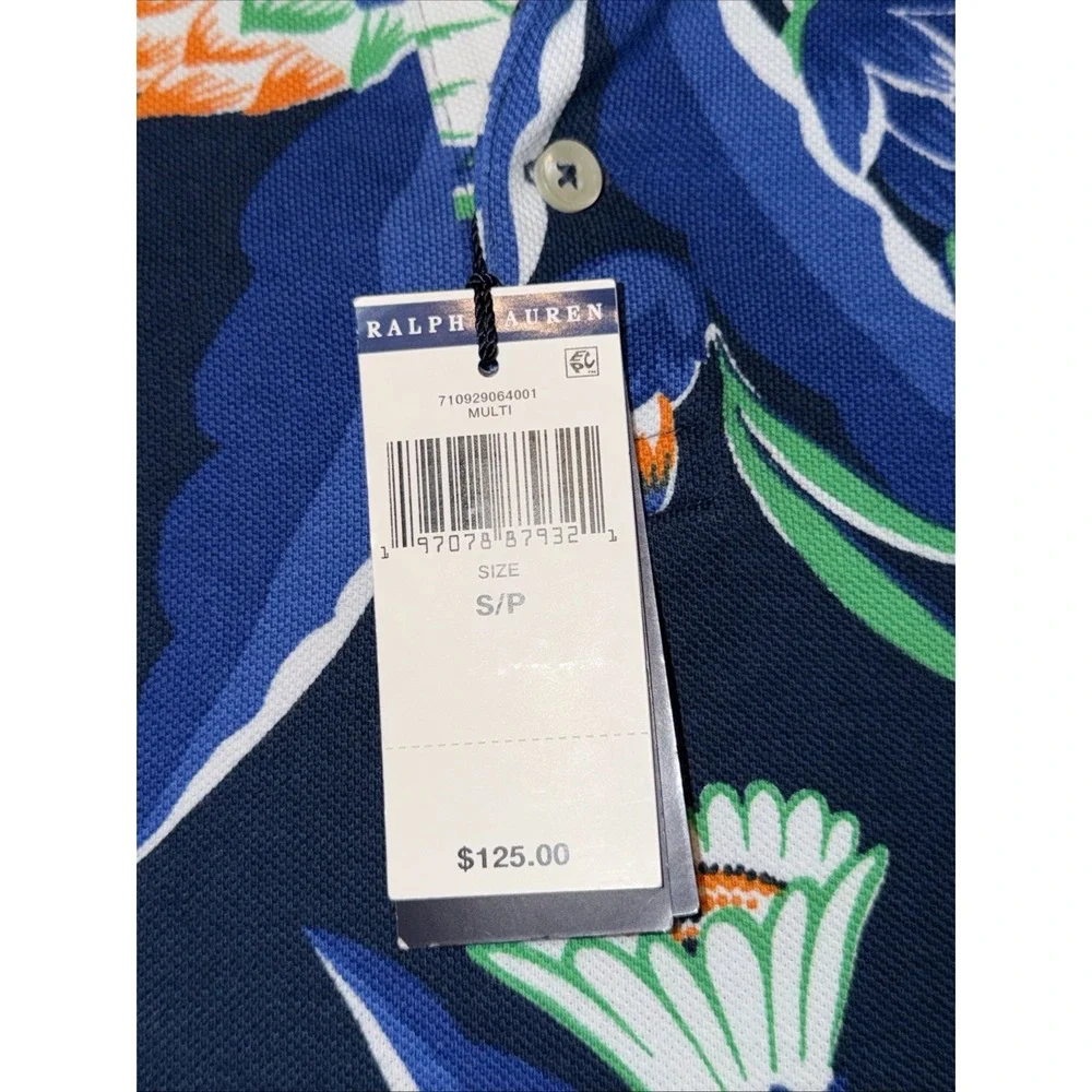 Polo Ralph Lauren Classic Fit Polo Tropical Floral Short Sleeve Mens Small NWT